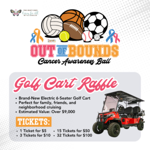 Out of Bounds Cancer Awareness Ball Golf Cart Raffle