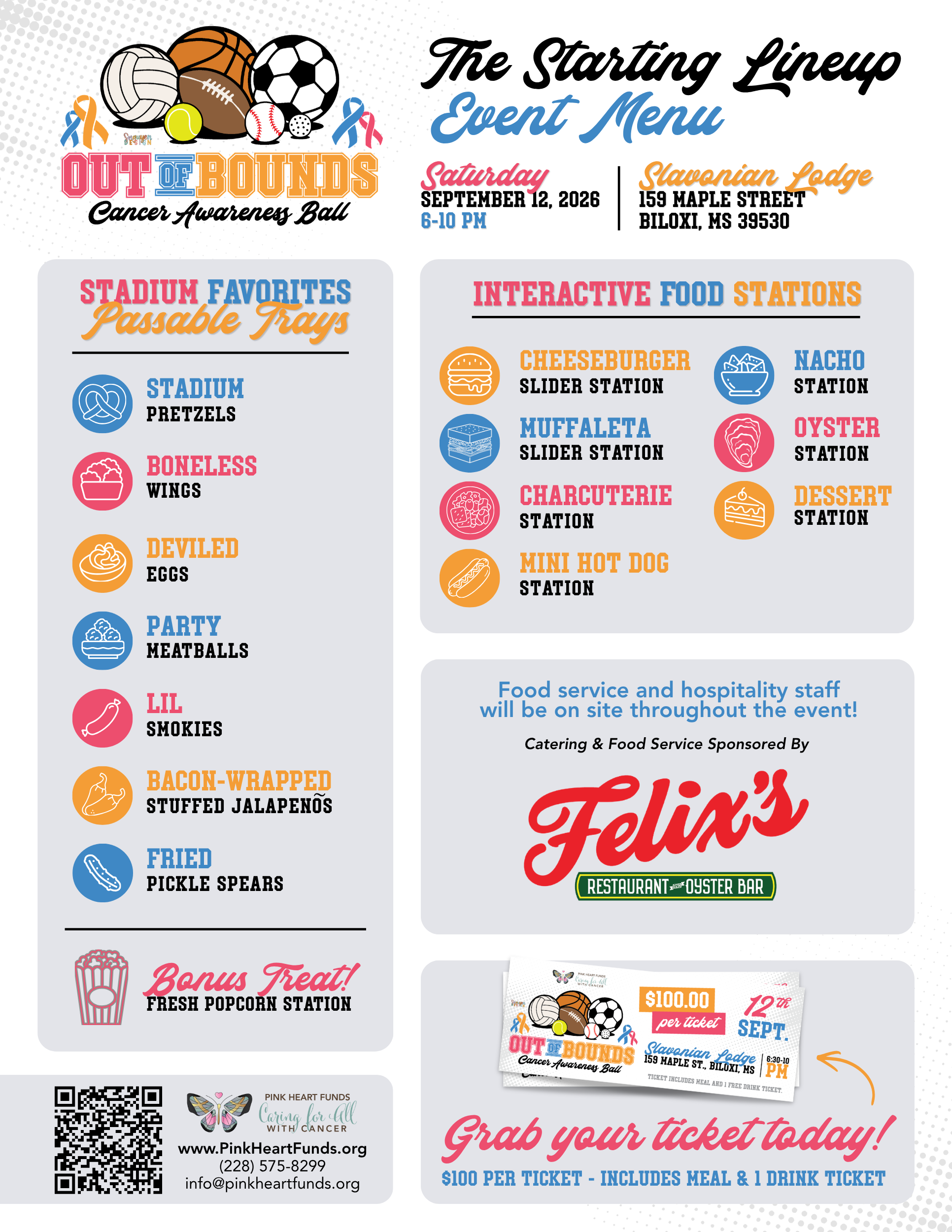 Felix's Food Menu Flyer