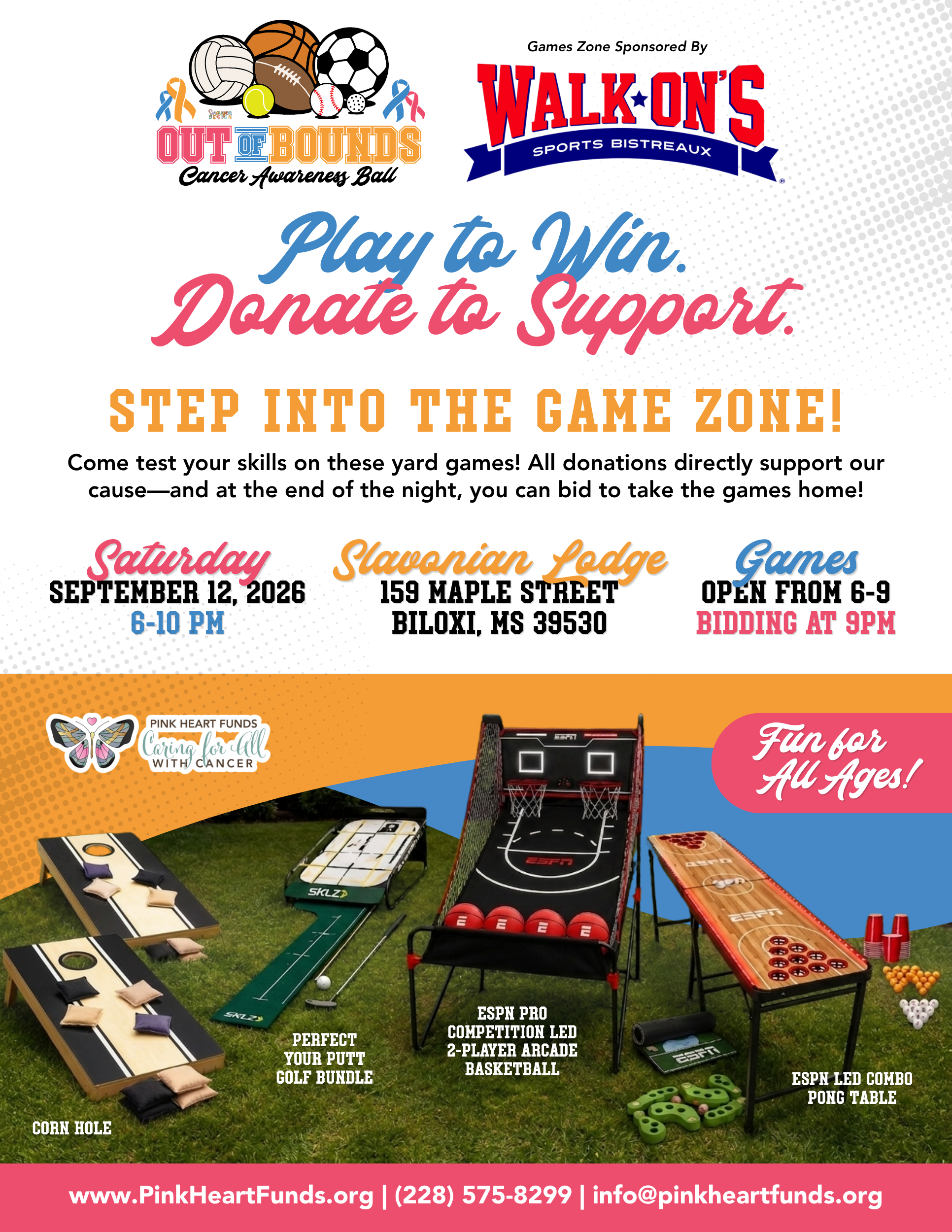 Game Zone Walk Ons Flyer
