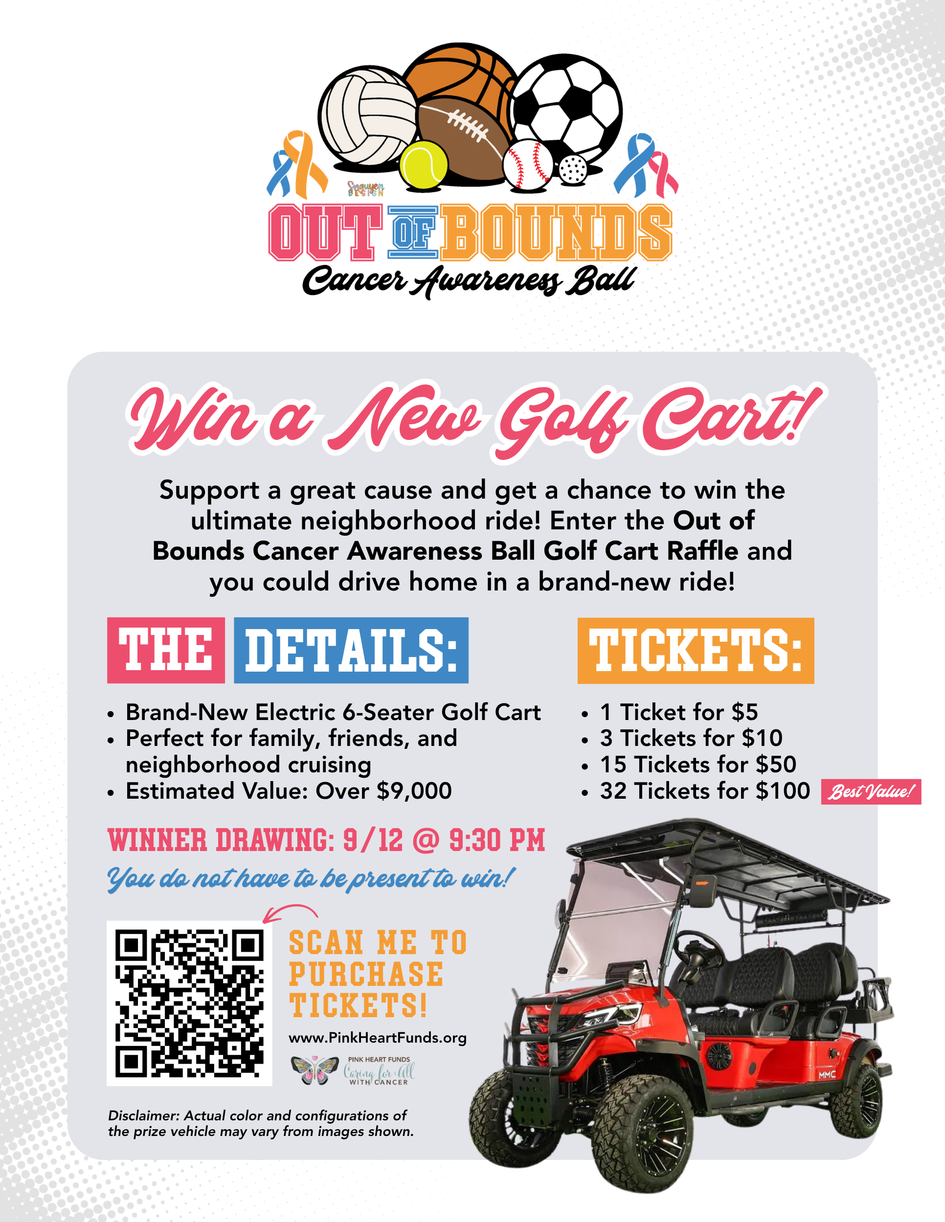Golf Cart Raffle Flyer